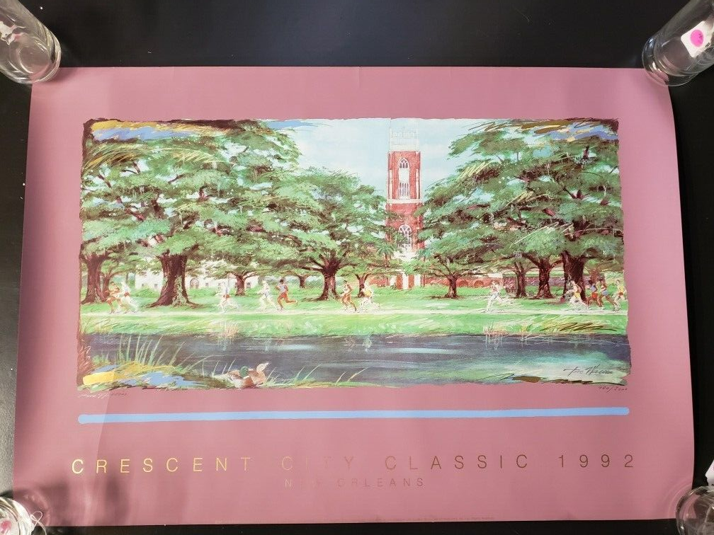 1992 Crescent City Classic Poster, #920/3000 New Orleans LA Signed