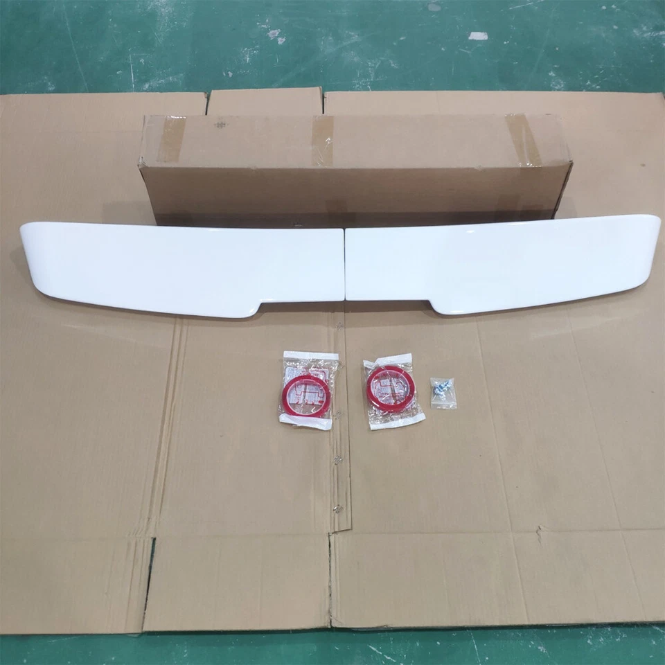 FOR VW TRANSPORTER T5 T5.1 T6 REAR TWIN BARN DOOR ROOF LIP SPOILER PAINTED WHITE - Image 3 of 4