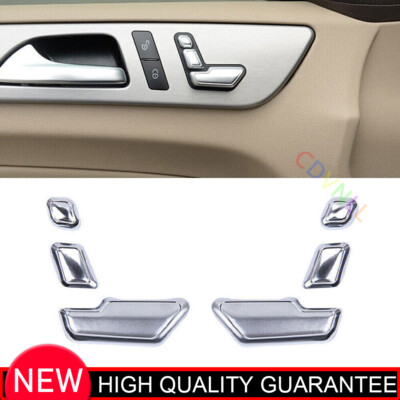 For Mercedes-Benz GLK 2009-2015 Matte Silver Seat Adjust Button Sticker Cover 6*