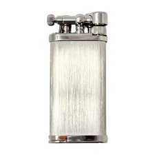 IM Corona Old Boy Chrome Hairlines Pipe Lighter
