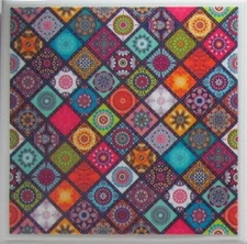 Set of 1 - Ceramic Tile Coaster - Patterns  (Buy 3  Sets Get 1 Set Free)  1 A