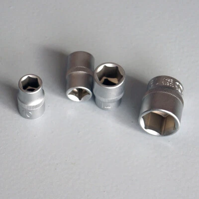 BGS Steckschlüssel-Einsätze Sechskant Nuss SW 10 - 27 mm, Antrieb 3/8, Stecknuss