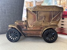 201 - VINTAGE CAST 1910 STANLEY STEAMER AUTOMOBILE COIN BANK - BANTHRICO