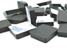 1" Square x 3/16" Tall Silicone Rubber Feet with 3M Adhesive for Jigs  Benches