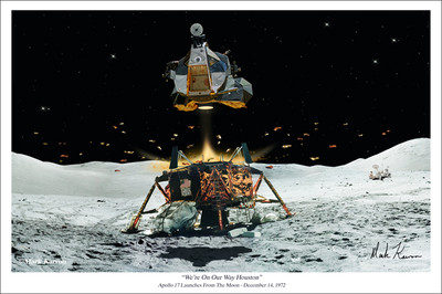 Apollo 17 Art Print by Mark Karvon