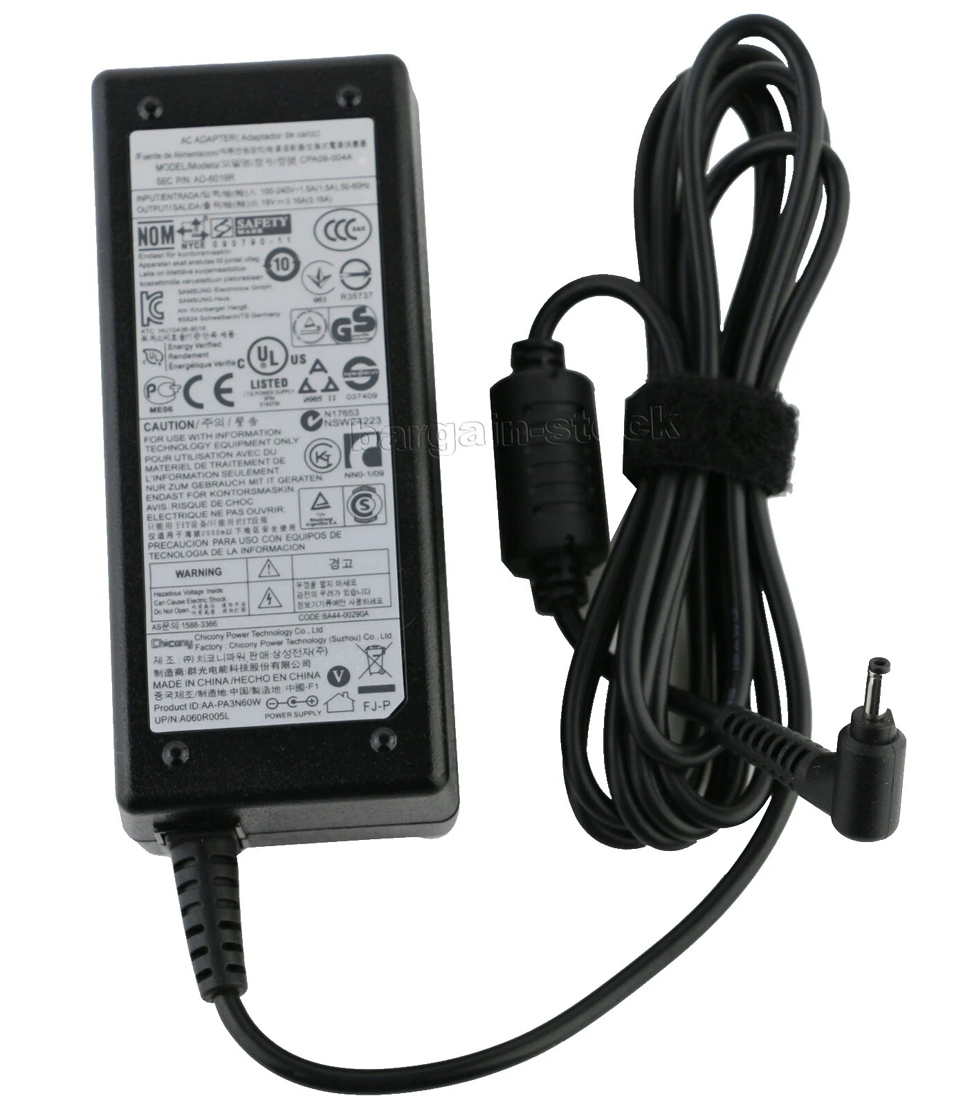 Samsung 19 V Portátil Alimentación AC y DC Adaptadores/Cargadores