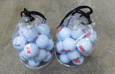 40 Brand New Striped Floating Range Golf Balls Contained in 2 Bags