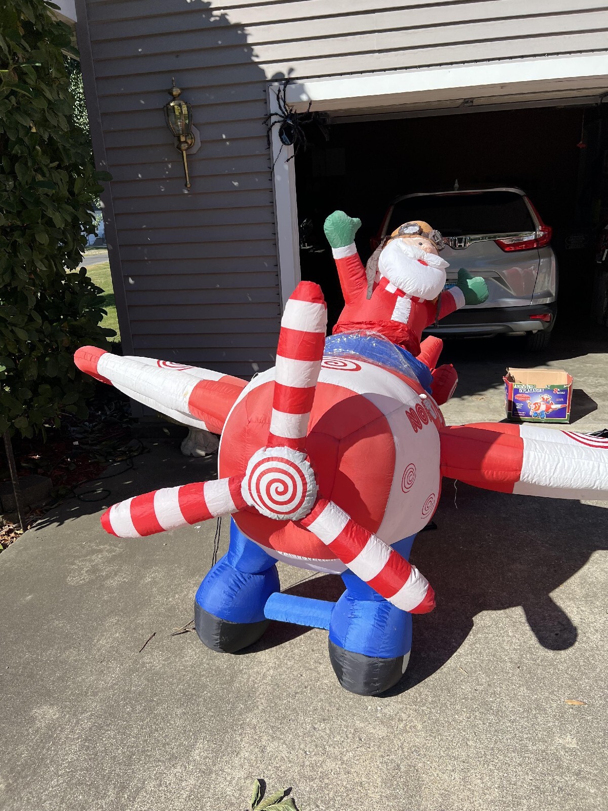 Animated 8ft Long Airplane Christmas Inflatable eBay