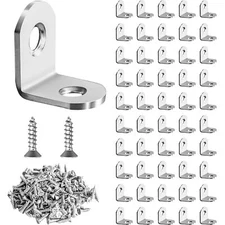 50 Pcs L Bracket Corner Brace Metal Corner bracket 90 Degree Angle Stainless Ste