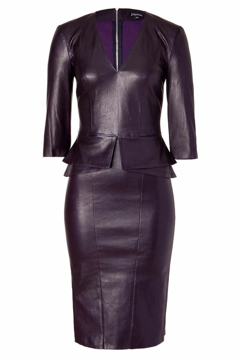 slim fit dress slacks Faux Leather Shirt Dress main image 0