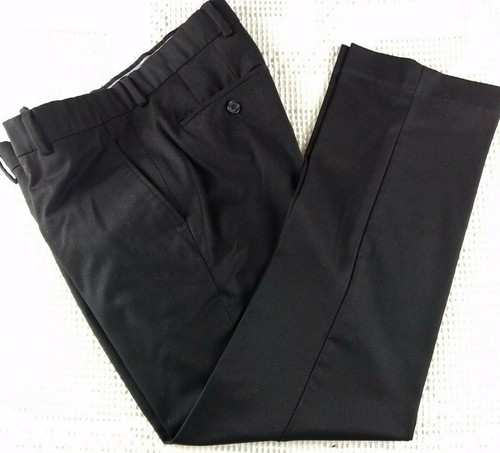 Pantalones de vestir elásticos 1826 negros marrones para hombre 32/30 mezcla de lana negra - Imagen 3 de 7