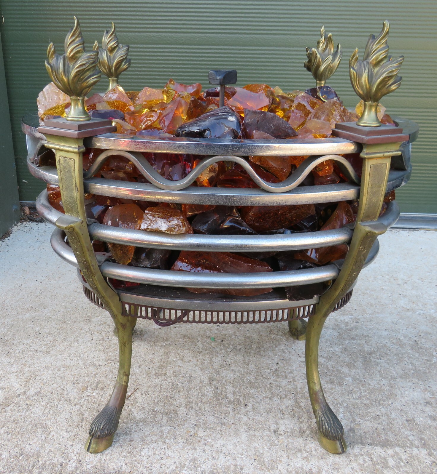 Vintage Free-Standing Electric Fire Grate Basket in the Regency Style  Quality | eBay
