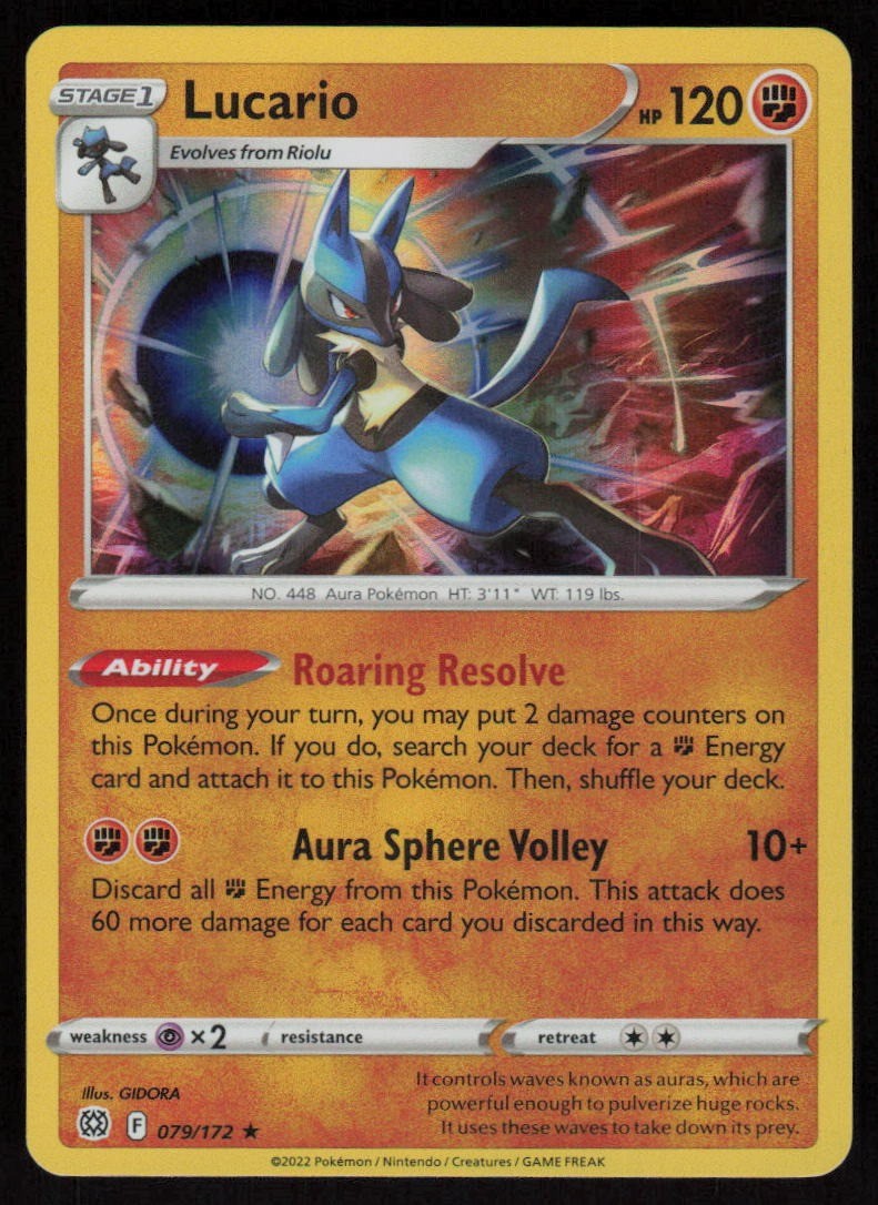 Lucario 079/172 Holo Brilliant Stars Pokemon TCG Near Mint