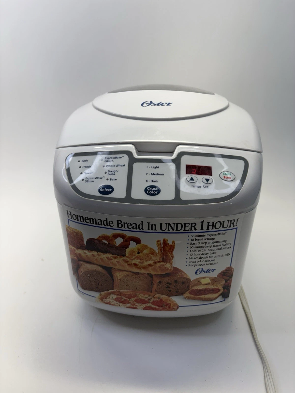 Oster 2lb. Express Bake Bread maker Model 102819 Manual And Removable Lid