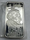 FRANK LLOYD WRIGHT Hamilton Mint - Greatest Americans 1oz .999 Fine Silver Bar