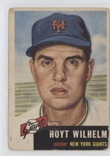 1953 Topps Hoyt Wilhelm (Bio Information is White) #151 HOF sq1