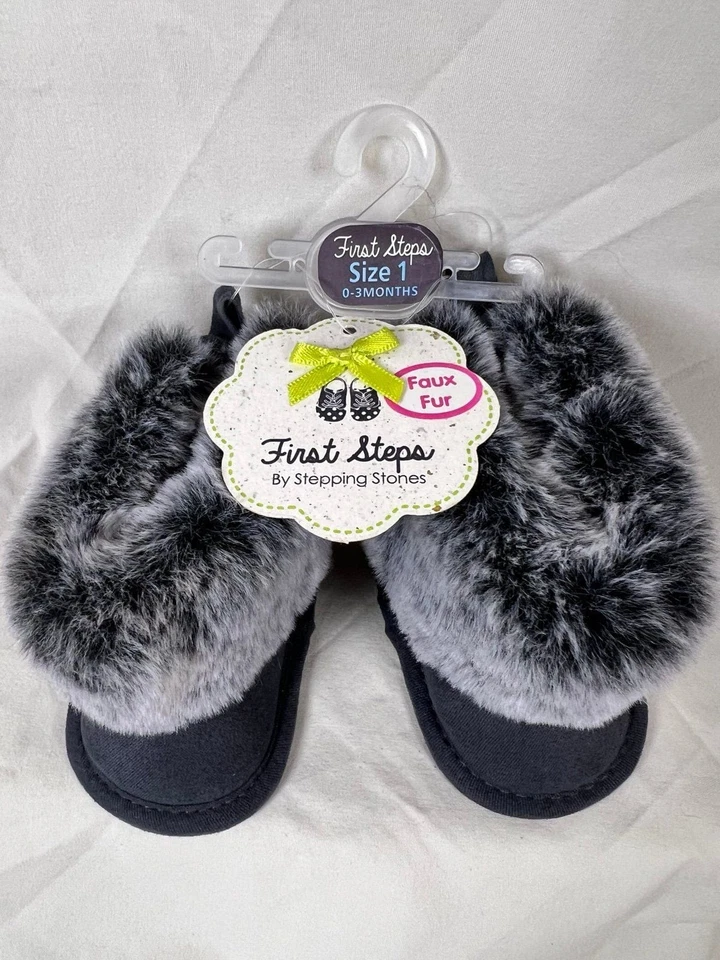 Botas tamanho 1 First Steps 0-3 meses com pele sintética - Imagem 2 de 4