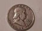 1954 D FRANKLIN HALF DOLLAR 50C US COIN IN CLEAR CAPSULE CIRCULATED 90% SILVER
