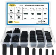Vacuum Caps Rubber Plug Kit - 202 PCS 8 Size Assorted Vacuum Plugs Hose End Caps