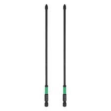 2pcs PH1 Impact Phillips Screwdriver Bits 1/4" Hex Shank 8" Long 0.14" Rod