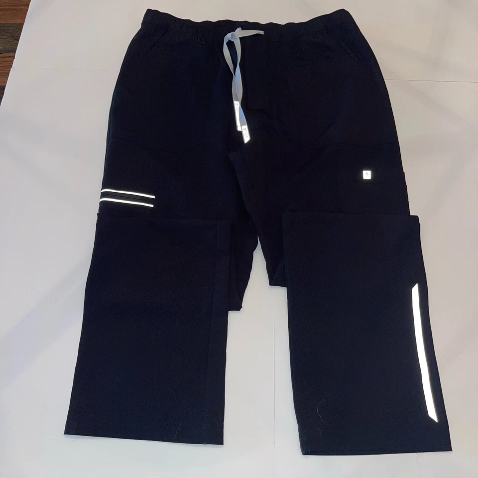 Pantalones Figs Technical Collection Para Hombre L Grande Carga Exfoliante Negro Cremallera Estilo Mosca Foto 2 de 3