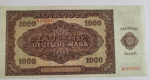 1000 Deutsche Mark 1948 Germany Unc Pic #16 occupation - 第 1/2 張圖片