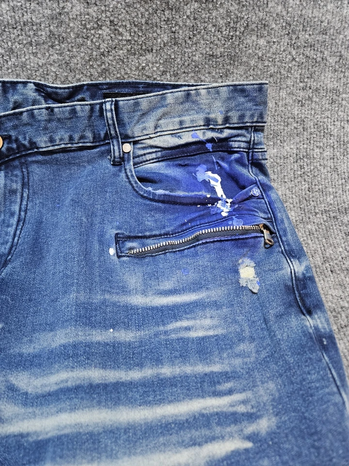 Оригинальные ультратонкие мужские джинсы Rockstar Natural Selection 2.0 42 X 33 искусственно состаренные - Изображение 4 из 4