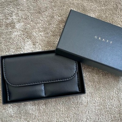 GRAFF ジュエリーケース トラベルケース GRAFF Travel Pouch Black Leather Accessory Jewelry case Not Sold
