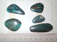 Turquoise Stone Flat Free Form Cabochon 144 Carat 5 pieces 28.8 gram Lot A