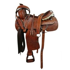Western Leather Horse Saddle Handmade Barrel Racing Racer Equestrian Trail Tack