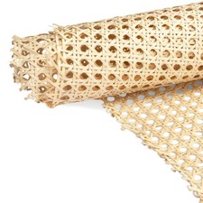 Upgraded Light Khaki 24" Width Cane Webbing Roll, Natural Rattan Webbing for ...