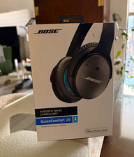 Bose QuietComfort 25 QC25 Black Noise Cancelling Headphones w/ Case  Cable