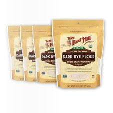Bob'S Red Mill Organic Dark Rye Flour, 20Oz Pack of 4 - Non GMO, Whole Grain,