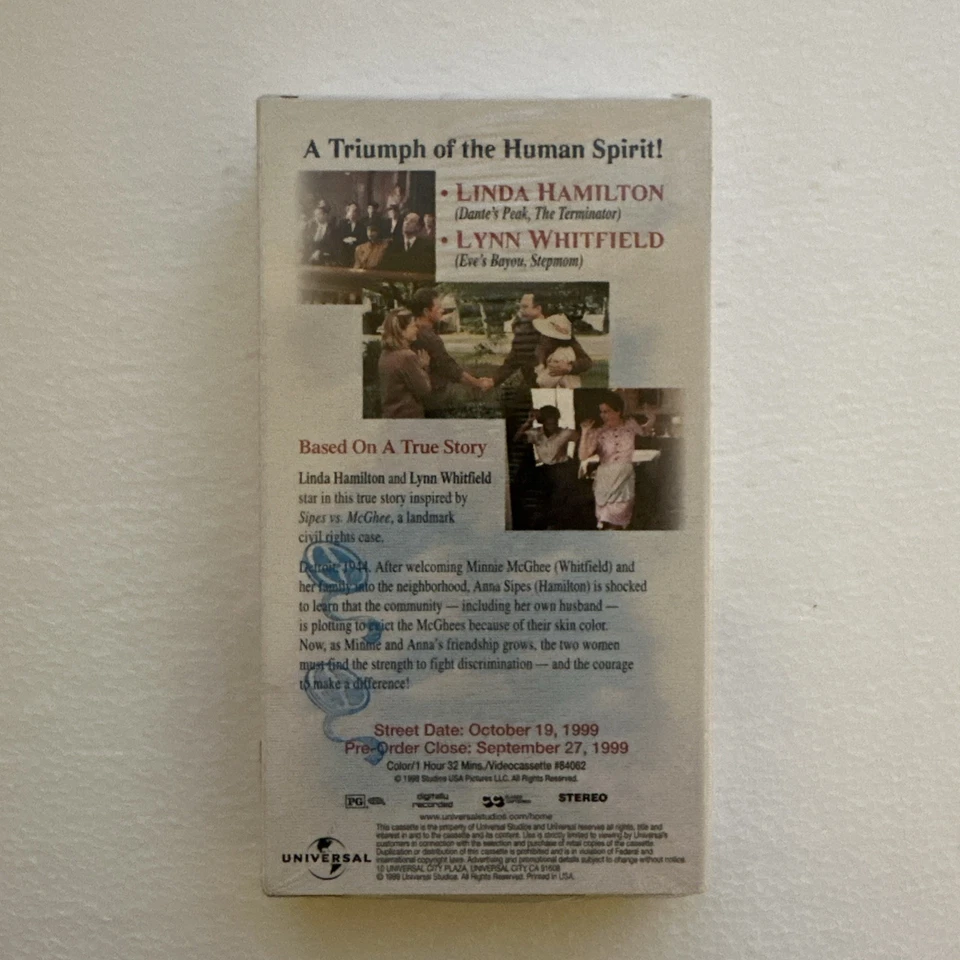 The Color of Courage VHS Tape 1999 Linda Hamilton Lynn Whitfield Brand New - Image 2 of 2