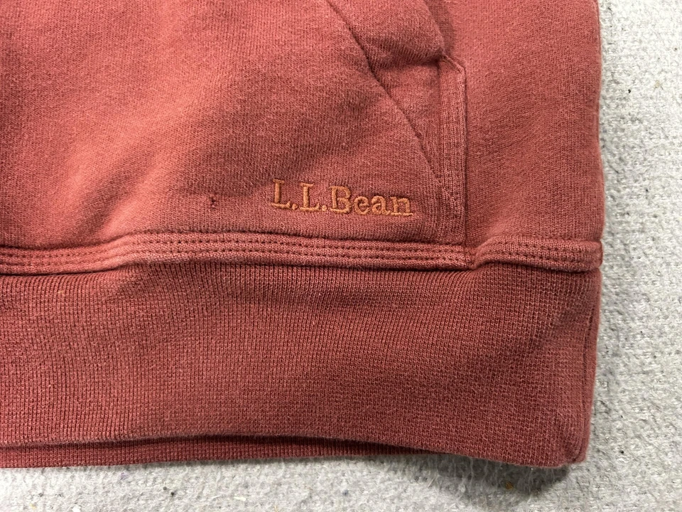 Sudadera con Capucha L.L.Bean Para Hombre Pequeña Roja Óxido Katahdin Iron Works Pullover Foto 3 de 4