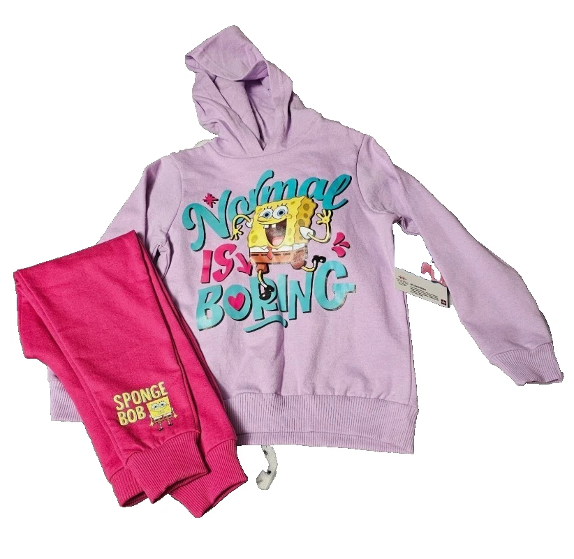 NEW GIRLS SpongeBob SquarePants Sweatsuit Nickelodeon SIZE 6X - Image 1 of 1
