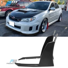 Fit 11-14 Subaru WRX STI PU 2PCS Front Bumper Lip Splitter Side Corner Winglets