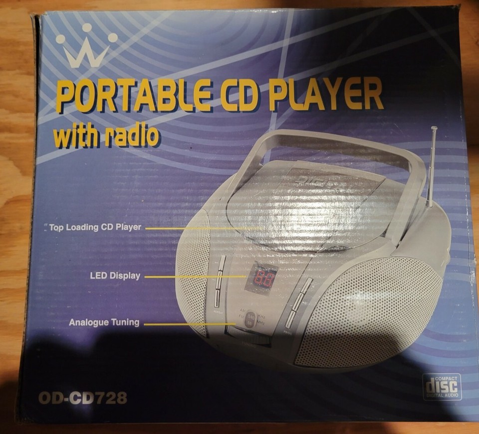 Digital Portable CD Player with AM/FM Radio OD-CD728 AC/DC Brand New | eBay