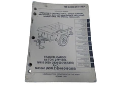 US Army  M416 & M416A1 Cargo Trailer TM 9-2330-251-14&P (dated October 1985)