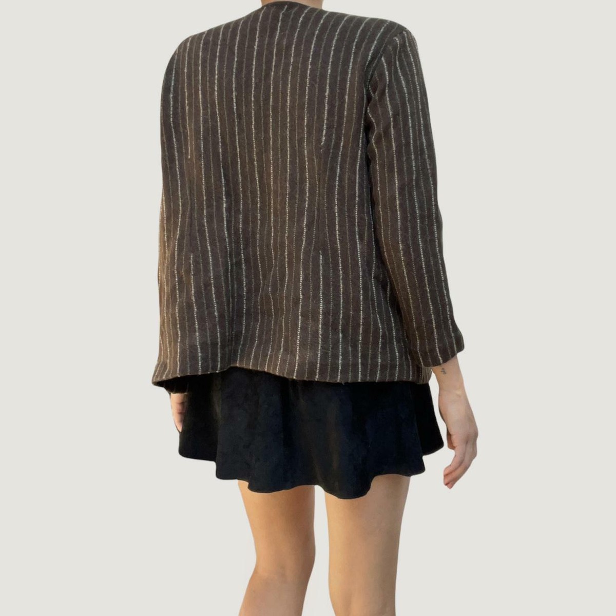 Alpaca Wool Ethical Peruvian Connection Striped Knit Cardigan!! View 3