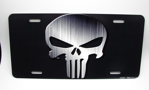 SKULL METAL CAR NOVELTY LICENSE PLATE AUTO TAG - Picture 7 of 12