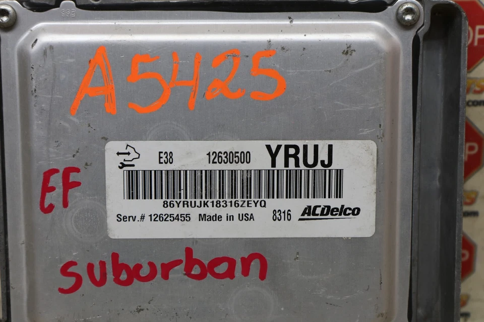 09 10 CHEVROLET SUBURBAN 1500 ENGINE COMPUTER MODULE ECU ECM 12625455 YRUJ OEM - Image 2 of 4
