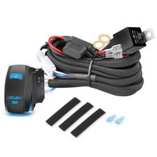 1pc Rocker Switch Wiring Harness Kit Heavy Duty 40a Relay Fuse For Led Light Bar