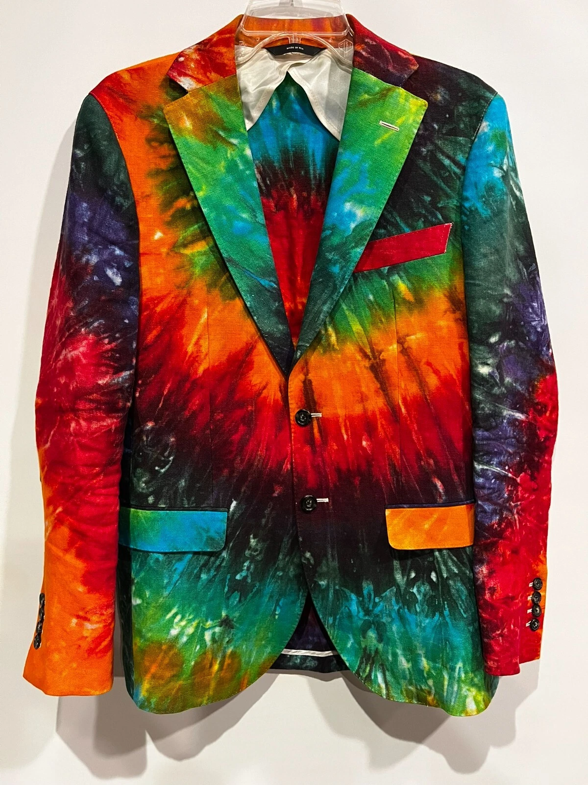 R13 Linen Tie-Dye Print Blazer image 1