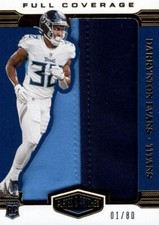 2020 Panini Plates and Patches Full Coverage Patches Darrynton Evans Jersey /80