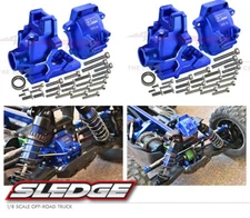 GPM ALU 7075 COMBO FRONT & REAR GEAR BOX 9529 FOR TRAXXAS 1/8 4WD SLEDGE MONSTER