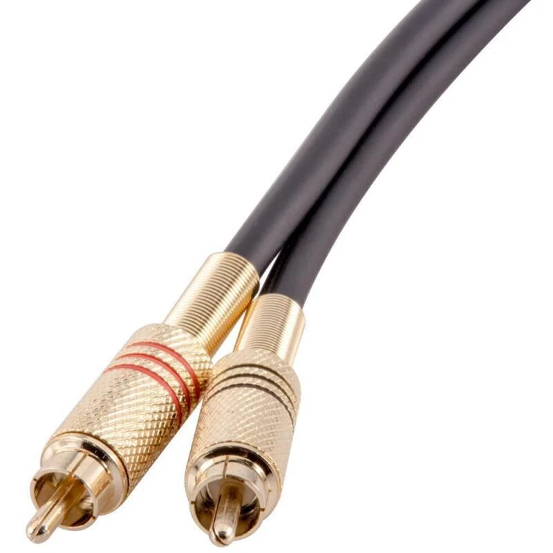 SAPRCA2- Premium 2 Foot Black Dual RCA Male to Dual RCA Male Audio Patch Cable - Image 2 of 2