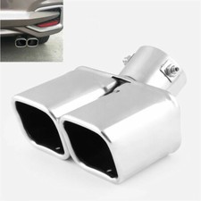 Silber Kfz Auspuffblende Auspuff Rohr Gebogen Edelstahl 35-60mm Endrohr verbog