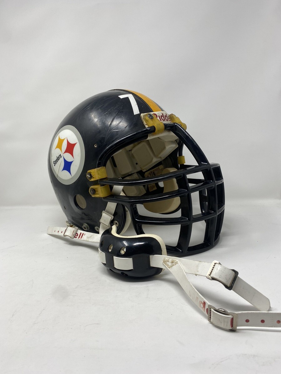 Vintage Game Used Worn Pittsburgh Steelers NFL Helmet #71 Orpheus