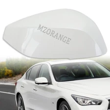 Right Side Door Mirror Cover Cap For Infiniti Q50 Q50S Q60 Q70 2014-2021 White